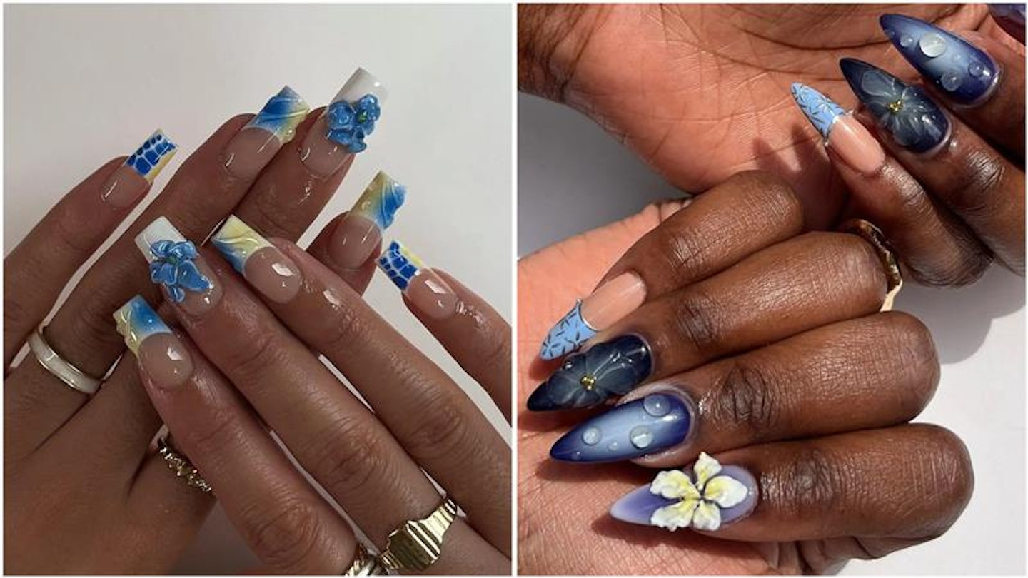 The 44 Best Blue Nail Manicures To Screenshot For Your Next Appointment Now