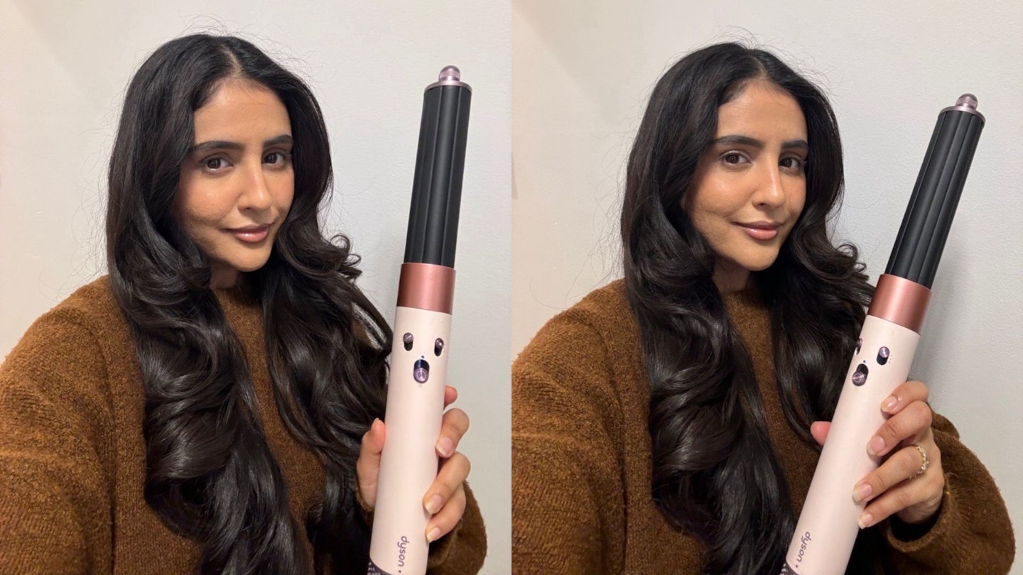 Sameeha using the Dyson Airwrap