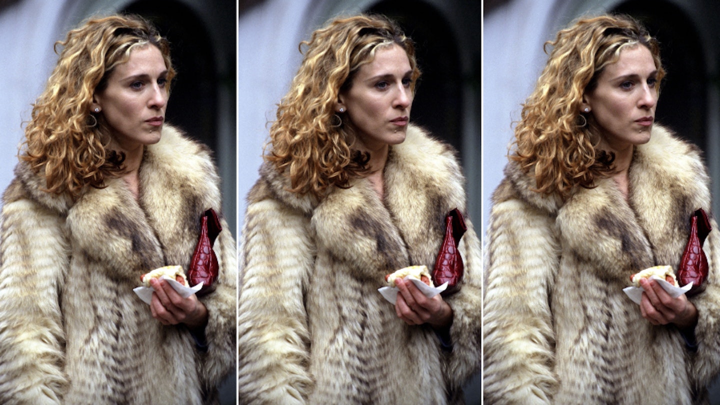 Carrie Bradshaw vintage fur coat