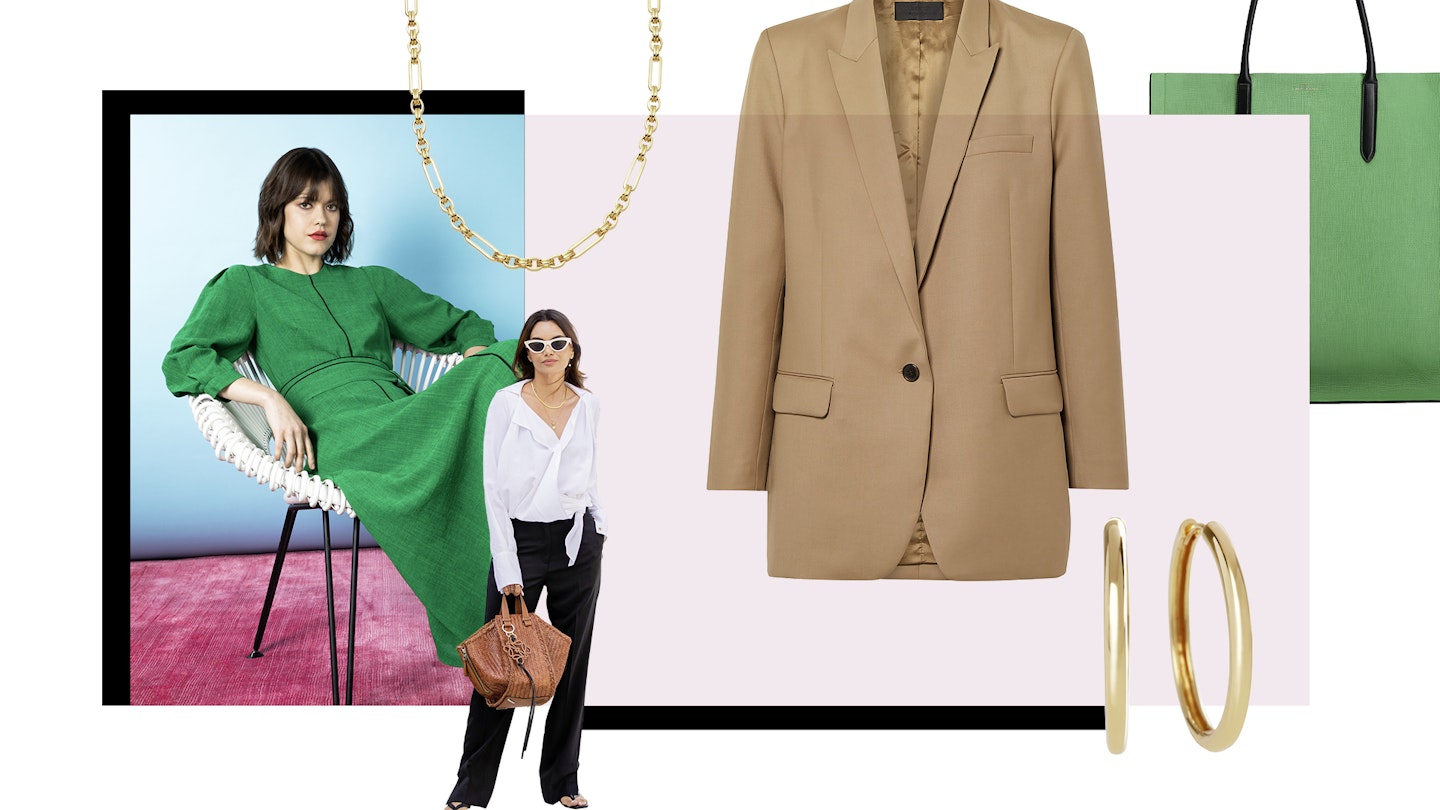 Cefinn, Funda Christopersen, Nili Lotan blazer, Missoma necklace, Olivia Burton earrings, Smythson handbag