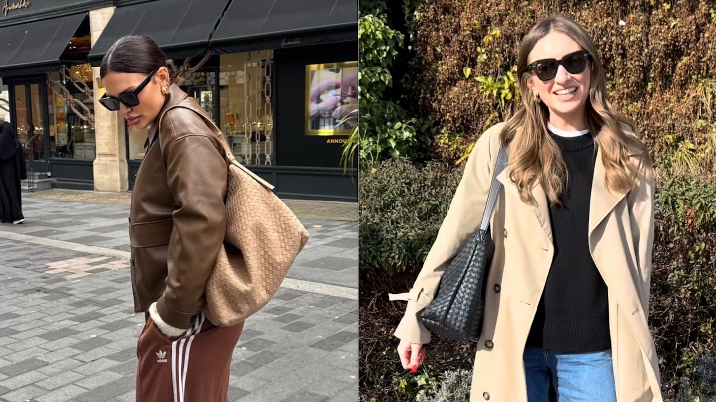 marks and Spencer woven bag bottega veneta dupe