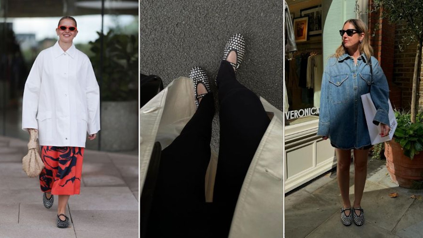 M&S Sparkle Ballet Flats Alaia Dupe Hero Image