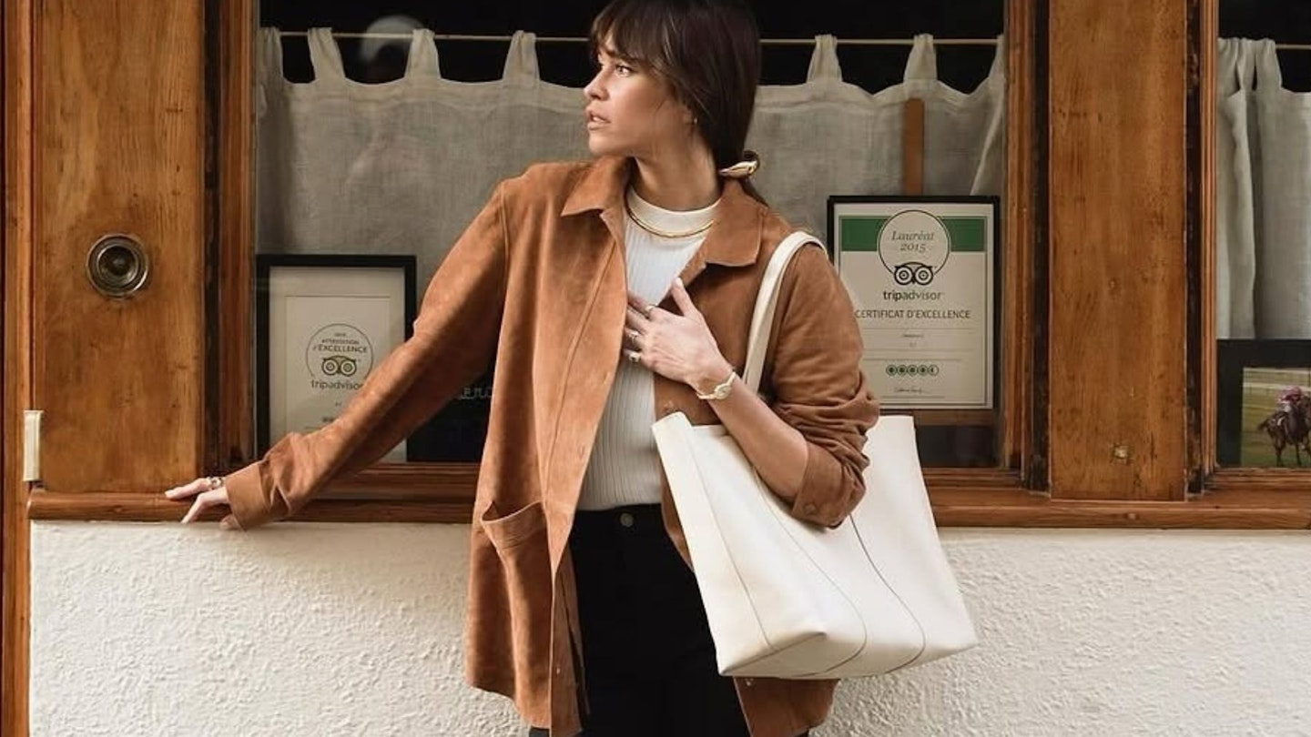 sezane suede coat
