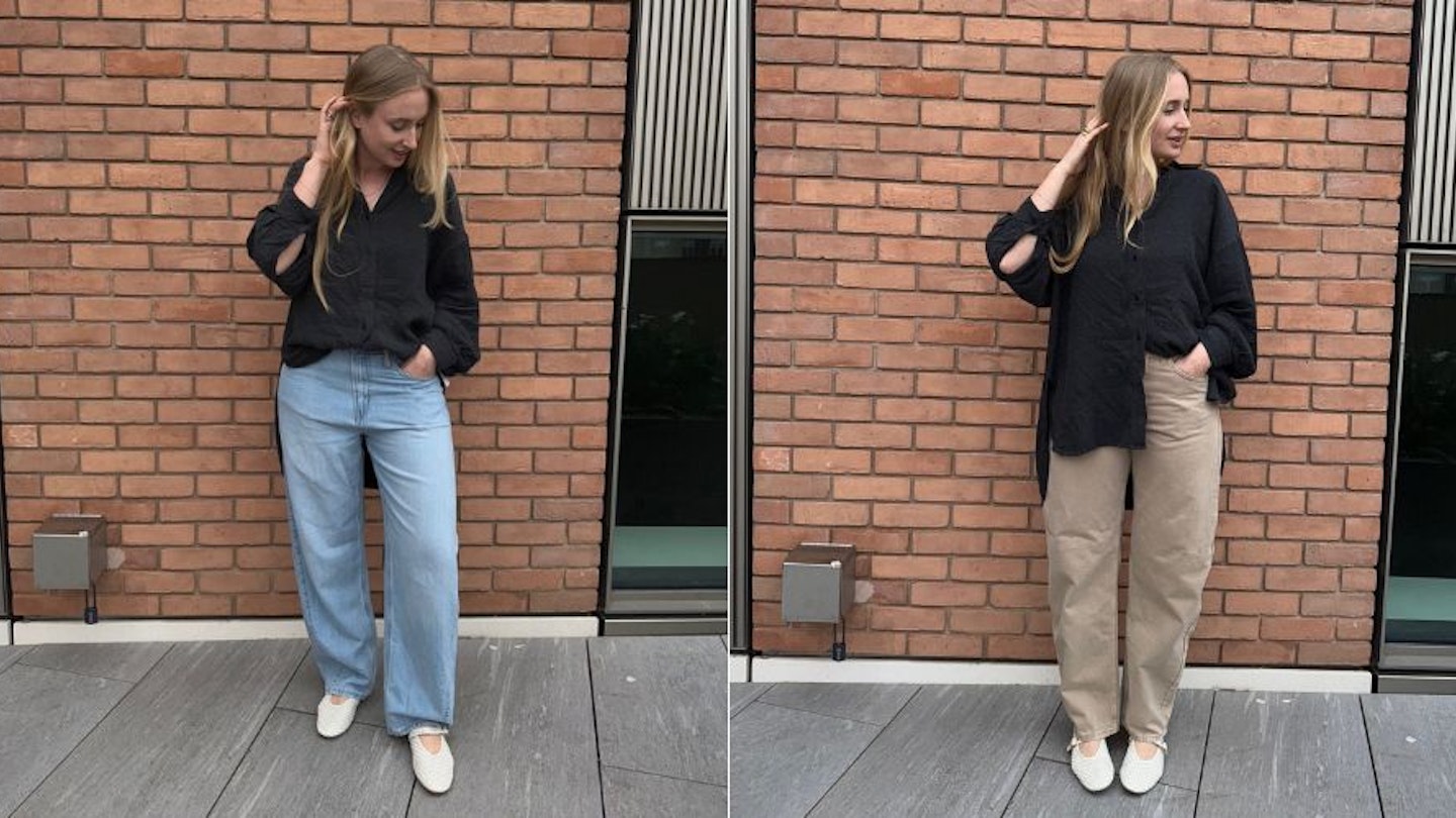 gap barrel leg jeans